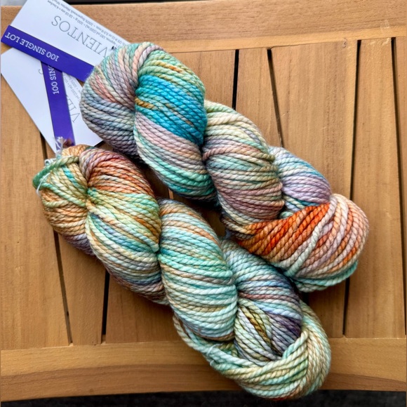 Malabrigo Yarn Other - Hand-Dyed Multicolor Wool Yarn - Pastel Aqua, Peach & Lavender